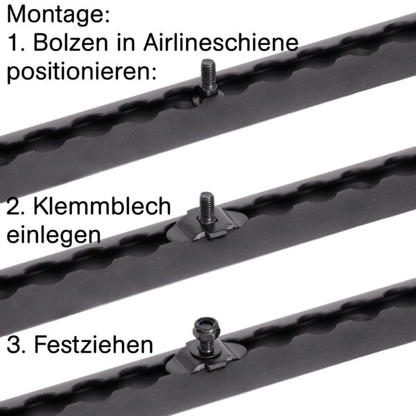 Black Edelstahl Schraubfitting M8x15 Airline – Bild 2